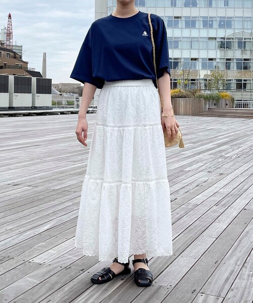 fredy emue(フレディエミュ)の「【GEVACO/ゲバコ】バックプリントオーバーサイズTシャツ(Tシャツ/カットソー・レディース・ブラック/オフホワイト/ネイビー・38)」の19枚目の写真