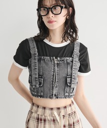 MERLOT | デニムコルセットビスチェ(キャミソール)