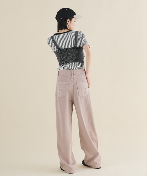 MERLOT（メルロー）の「デニムコルセットビスチェ（キャミソール・レディース・ブラック/ブルー・FREE）」の18枚目の写真