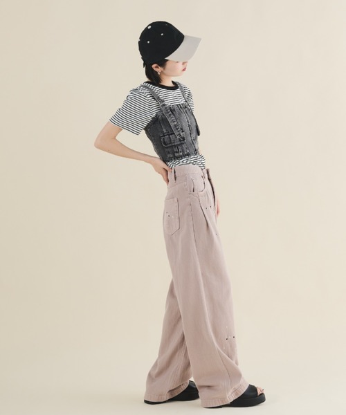 MERLOT（メルロー）の「デニムコルセットビスチェ（キャミソール・レディース・ブラック/ブルー・FREE）」の17枚目の写真