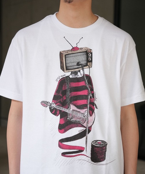 INTERPLAY(インタープレイ)の「【INTERPLAY x TAKERU】クレイジーTVマン 半袖 Tシャツ(Tシャツ/カットソー・メンズ・ホワイト/ブラック/クリーム・MEDIUM/LARGE)」の6枚目の写真