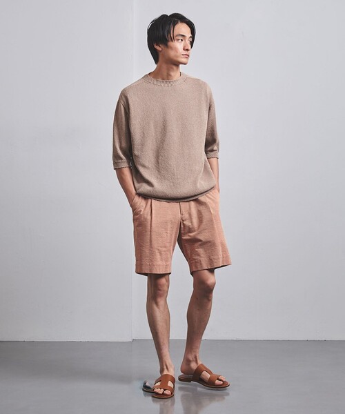 UNITED ARROWS(ユナイテッドアローズ)の「ワシ ホールガーメント ニットTシャツ「SLOW & 」(Tシャツ/カットソー・メンズ・ピンク/ベージュ/パープル・M/L/S)」の11枚目の写真