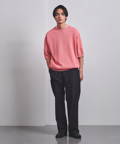 UNITED ARROWS(ユナイテッドアローズ)の「ワシ ホールガーメント ニットTシャツ「SLOW & 」(Tシャツ/カットソー・メンズ・ピンク/ベージュ/パープル・M/L/S)」の13枚目の写真