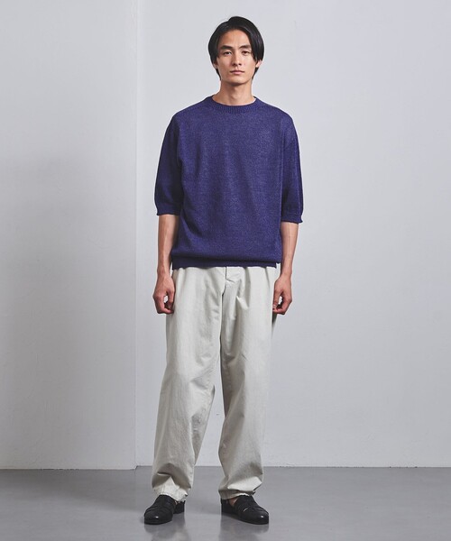 UNITED ARROWS(ユナイテッドアローズ)の「ワシ ホールガーメント ニットTシャツ「SLOW & 」(Tシャツ/カットソー・メンズ・ピンク/ベージュ/パープル・M/L/S)」の14枚目の写真