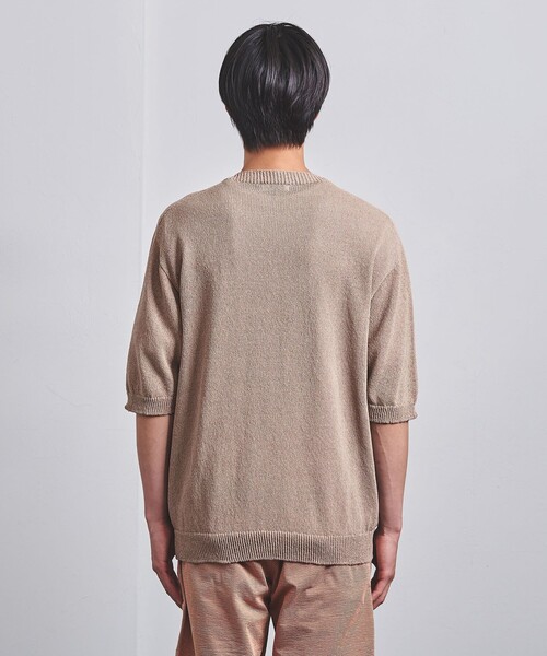 UNITED ARROWS(ユナイテッドアローズ)の「ワシ ホールガーメント ニットTシャツ「SLOW & 」(Tシャツ/カットソー・メンズ・ピンク/ベージュ/パープル・M/L/S)」の5枚目の写真