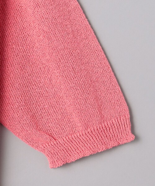 UNITED ARROWS(ユナイテッドアローズ)の「ワシ ホールガーメント ニットTシャツ「SLOW & 」(Tシャツ/カットソー・メンズ・ピンク/ベージュ/パープル・M/L/S)」の9枚目の写真