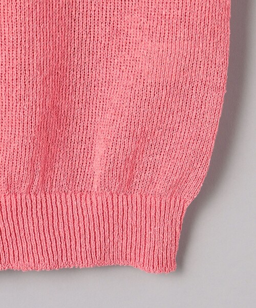 UNITED ARROWS(ユナイテッドアローズ)の「ワシ ホールガーメント ニットTシャツ「SLOW & 」(Tシャツ/カットソー・メンズ・ピンク/ベージュ/パープル・M/L/S)」の10枚目の写真