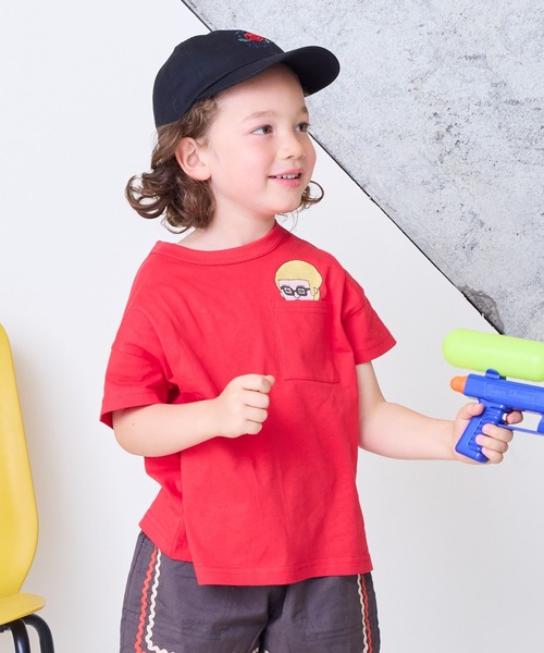 HOGAN RANCH WEAR(ホーガンランチウエア)の「ポケットひょっこりTシャツ(kids/XS~LL)(Tシャツ/カットソー・キッズ・レッド/ブラック/オフホワイト・LL/L/M/S/XS)」の9枚目の写真