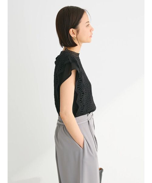 Petit fleur(プチフルール)の「・Petit Fleur フレンチレーシ-ブラウス(シャツ/ブラウス・レディース・グリーン系その他2/ピンク/ブラック/チャコールグレー/オフホワイト・FREE)」の10枚目の写真