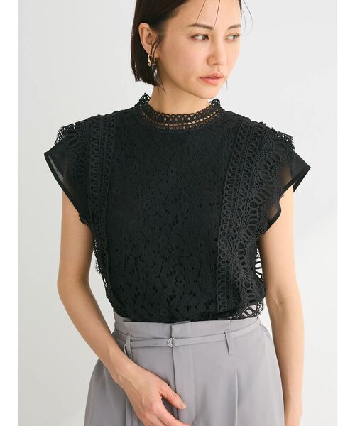 Petit fleur(プチフルール)の「・Petit Fleur フレンチレーシ-ブラウス(シャツ/ブラウス・レディース・グリーン系その他2/ピンク/ブラック/チャコールグレー/オフホワイト・FREE)」の11枚目の写真