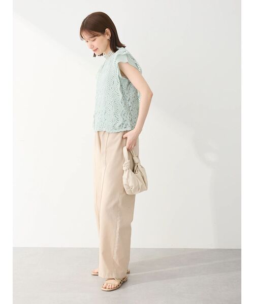 Petit fleur(プチフルール)の「・Petit Fleur フレンチレーシ-ブラウス(シャツ/ブラウス・レディース・グリーン系その他2/ピンク/ブラック/チャコールグレー/オフホワイト・FREE)」の13枚目の写真