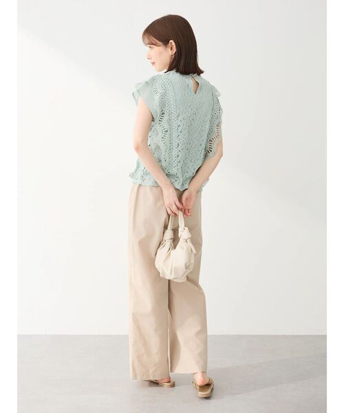 Petit fleur(プチフルール)の「・Petit Fleur フレンチレーシ-ブラウス(シャツ/ブラウス・レディース・グリーン系その他2/ピンク/ブラック/チャコールグレー/オフホワイト・FREE)」の14枚目の写真