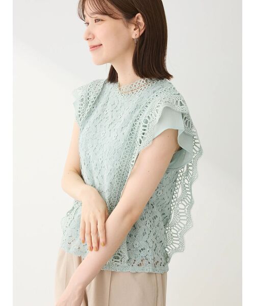 Petit fleur(プチフルール)の「・Petit Fleur フレンチレーシ-ブラウス(シャツ/ブラウス・レディース・グリーン系その他2/ピンク/ブラック/チャコールグレー/オフホワイト・FREE)」の20枚目の写真