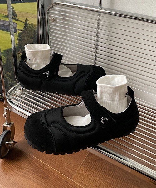 MEMECLE（メメクル）の「【 MEMECLE / メメクル 】ベルクロストラップ　メリージェンフラットスニーカー（スニーカー・レディース・ホワイト/キャメル/グレー/ライトブルー・40/38/36）」の9枚目の写真