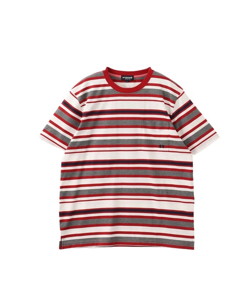 McGREGOR(マックレガー)の「トップマルチボーダーT(Tシャツ/カットソー・メンズ・アイボリー/レッド/ネイビー・LL/L/M)」の1枚目の写真