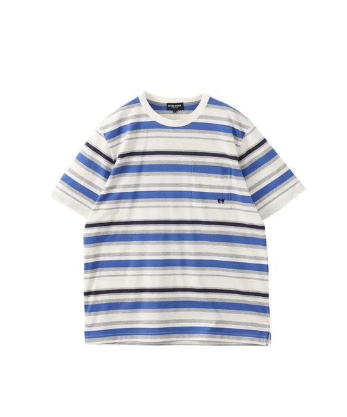 McGREGOR(マックレガー)の「トップマルチボーダーT(Tシャツ/カットソー・メンズ・アイボリー/レッド/ネイビー・LL/L/M)」の2枚目の写真