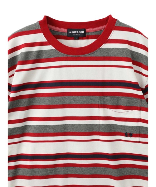 McGREGOR(マックレガー)の「トップマルチボーダーT(Tシャツ/カットソー・メンズ・アイボリー/レッド/ネイビー・LL/L/M)」の10枚目の写真