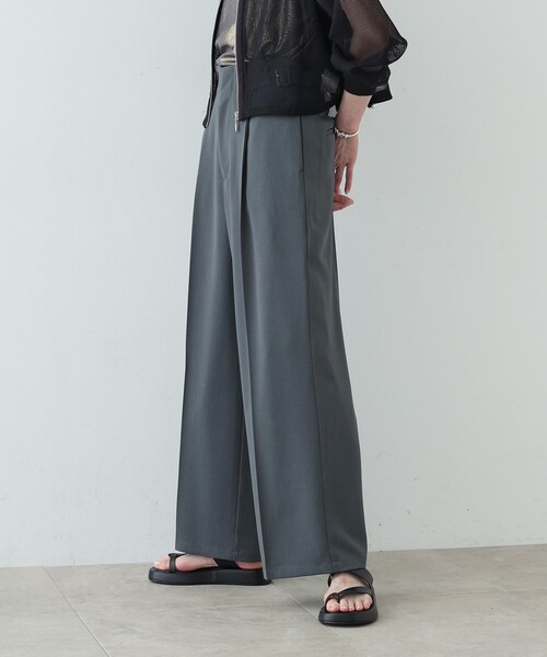 GALLEST（ギャレスト）の「◆梳毛ライクワイドパンツ（その他パンツ・レディース・ブラック/ダークグレー・38/36）」の2枚目の写真