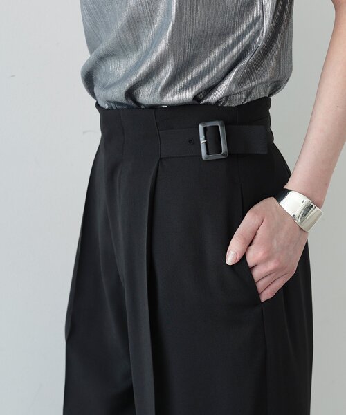 GALLEST（ギャレスト）の「◆梳毛ライクワイドパンツ（その他パンツ・レディース・ブラック/ダークグレー・38/36）」の6枚目の写真