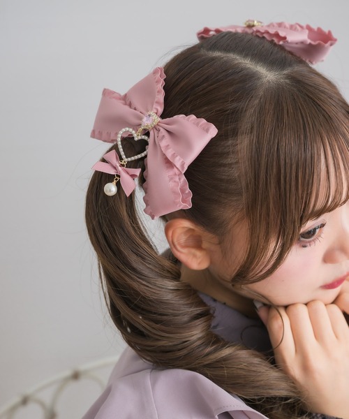 ROJITA（ロジータ）の「ダブルリボンハートパールクリップSET（バレッタ/ヘアクリップ・レディース・ホワイト/ブラック/ピンク・FREE）」の17枚目の写真