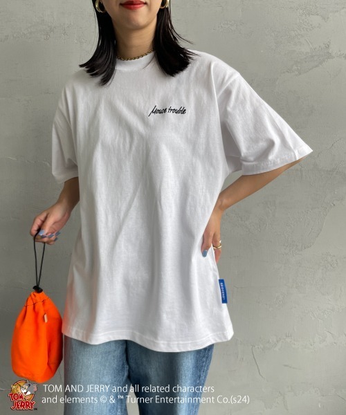 Tom＆Jerry（トムアンドジェリー）の「【WEB限定】[SEQUENZ/シークエンズ] トムとジェリー TROUBLE PUFF バックプリントTシャツ（Tシャツ/カットソー・レディース・ライトグリーン/ホワイト/ブラック・M/L/XL）」の7枚目の写真