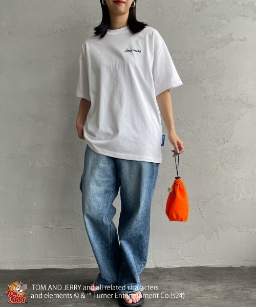 Tom＆Jerry（トムアンドジェリー）の「【WEB限定】[SEQUENZ/シークエンズ] トムとジェリー TROUBLE PUFF バックプリントTシャツ（Tシャツ/カットソー・レディース・ライトグリーン/ホワイト/ブラック・M/L/XL）」の4枚目の写真