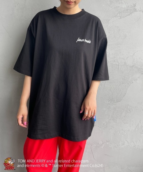 Tom＆Jerry（トムアンドジェリー）の「【WEB限定】[SEQUENZ/シークエンズ] トムとジェリー TROUBLE PUFF バックプリントTシャツ（Tシャツ/カットソー・レディース・ライトグリーン/ホワイト/ブラック・M/L/XL）」の20枚目の写真