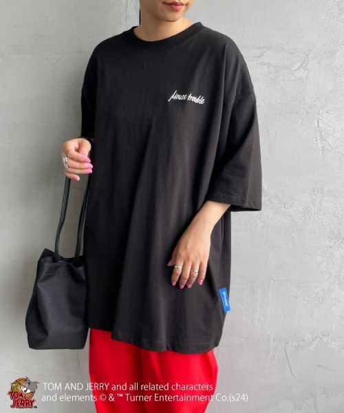 Tom＆Jerry（トムアンドジェリー）の「【WEB限定】[SEQUENZ/シークエンズ] トムとジェリー TROUBLE PUFF バックプリントTシャツ（Tシャツ/カットソー・レディース・ライトグリーン/ホワイト/ブラック・M/L/XL）」の17枚目の写真