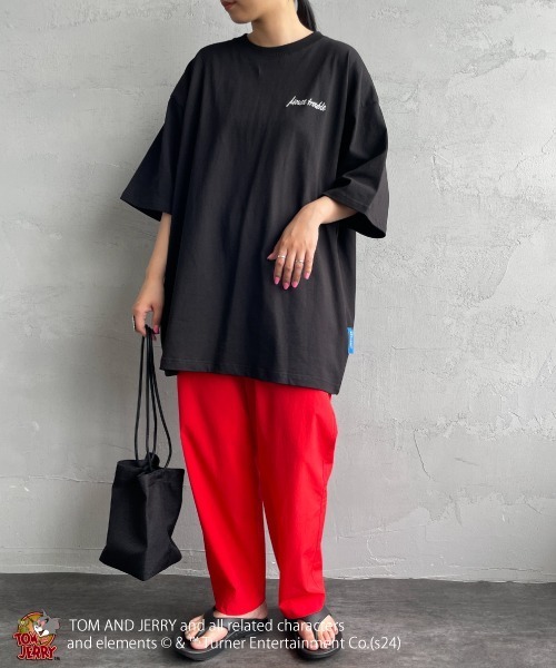 Tom＆Jerry（トムアンドジェリー）の「【WEB限定】[SEQUENZ/シークエンズ] トムとジェリー TROUBLE PUFF バックプリントTシャツ（Tシャツ/カットソー・レディース・ライトグリーン/ホワイト/ブラック・M/L/XL）」の14枚目の写真