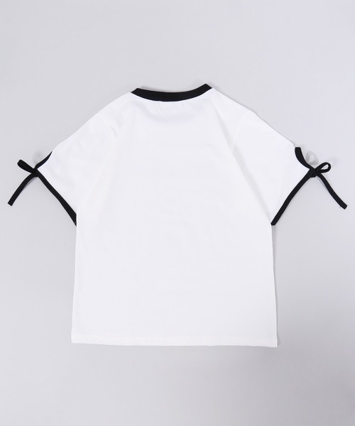 PHILLY（フィリー）の「【PHILLY】リボンリンガーTシャツ（Tシャツ/カットソー・レディース・ホワイト/ブラック・FREE）」の16枚目の写真