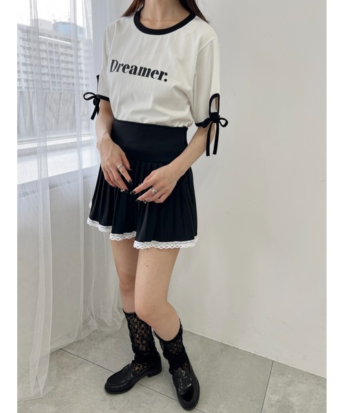 PHILLY（フィリー）の「【PHILLY】リボンリンガーTシャツ（Tシャツ/カットソー・レディース・ホワイト/ブラック・FREE）」の14枚目の写真
