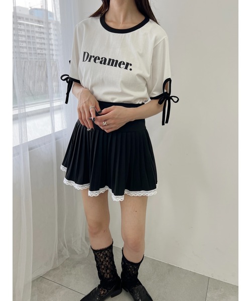 PHILLY（フィリー）の「【PHILLY】リボンリンガーTシャツ（Tシャツ/カットソー・レディース・ホワイト/ブラック・FREE）」の13枚目の写真