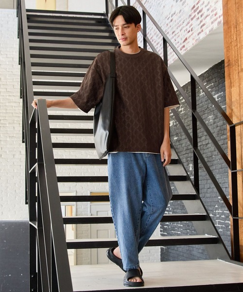 LAKOLE（ラコレ）の「イージーワイドデニムパンツ / 128624（デニムパンツ・メンズ・ブラック/サックスブルー/グレー/ネイビー・SMALL/LARGE/MEDIUM）」の10枚目の写真