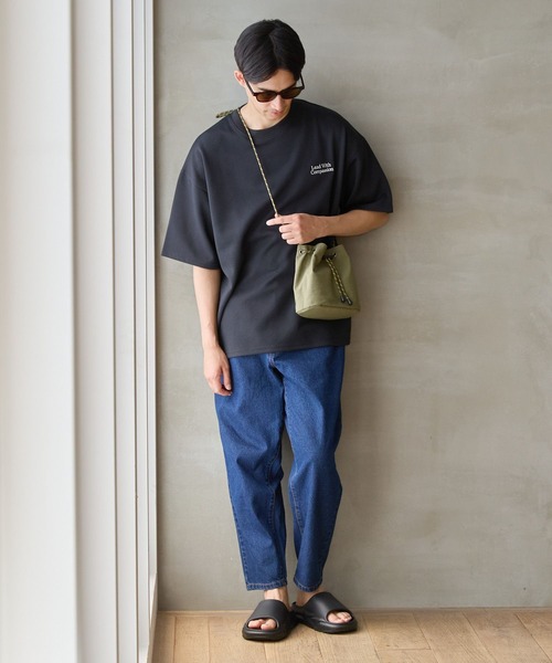 LAKOLE（ラコレ）の「イージーワイドデニムパンツ / 128624（デニムパンツ・メンズ・ブラック/サックスブルー/グレー/ネイビー・SMALL/LARGE/MEDIUM）」の8枚目の写真