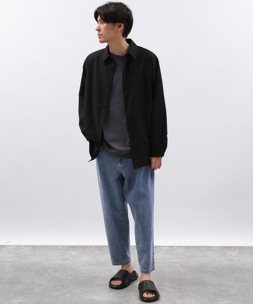 LAKOLE（ラコレ）の「イージーワイドデニムパンツ / 128624（デニムパンツ・メンズ・ブラック/サックスブルー/グレー/ネイビー・SMALL/LARGE/MEDIUM）」の16枚目の写真