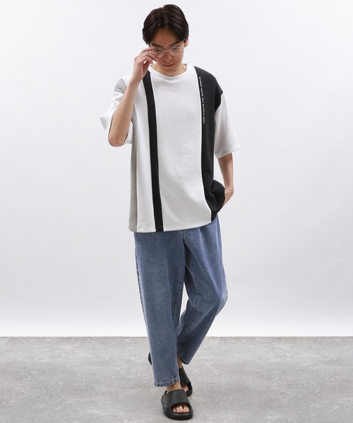 LAKOLE（ラコレ）の「イージーワイドデニムパンツ / 128624（デニムパンツ・メンズ・ブラック/サックスブルー/グレー/ネイビー・SMALL/LARGE/MEDIUM）」の18枚目の写真