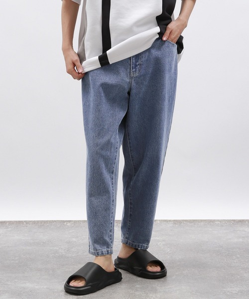 LAKOLE（ラコレ）の「イージーワイドデニムパンツ / 128624（デニムパンツ・メンズ・ブラック/サックスブルー/グレー/ネイビー・SMALL/LARGE/MEDIUM）」の19枚目の写真