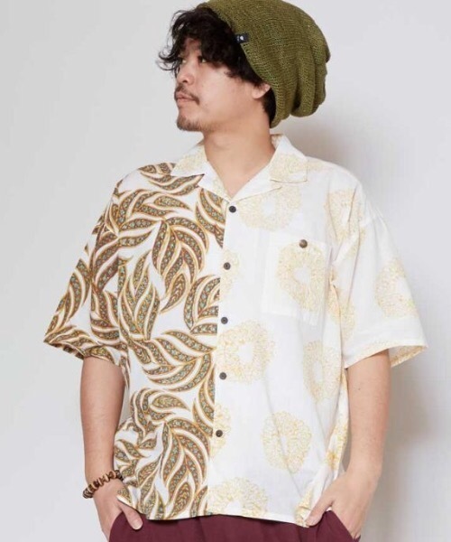 チャイハネ(チャイハネ)の「【チャイハネ】ダグシナMEN'S開襟シャツ(シャツ/ブラウス・メンズ・カーキ/ホワイト/ベージュ/オレンジ・FREE)」の6枚目の写真