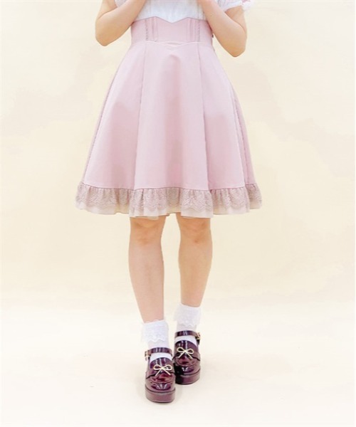 【セール】フリルデザインタックスカート（スカート）｜axes femme POETIQUE（アクシーズファムポエティック）