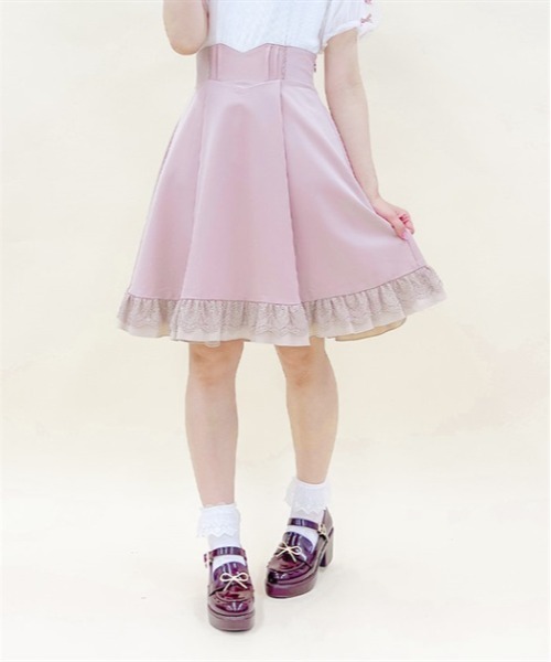 【セール】フリルデザインタックスカート（スカート）｜axes femme POETIQUE（アクシーズファムポエティック）