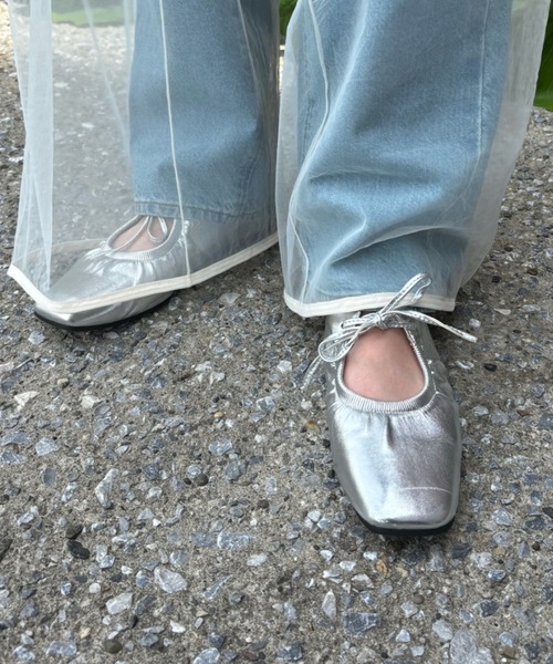 Birthday room(バースデイルーム)の「リボンバレエシューズ / ribbon ballet shoes(パンプス・レディース・シルバー/ブラック・SMALL/MEDIUM/LARGE)」の15枚目の写真