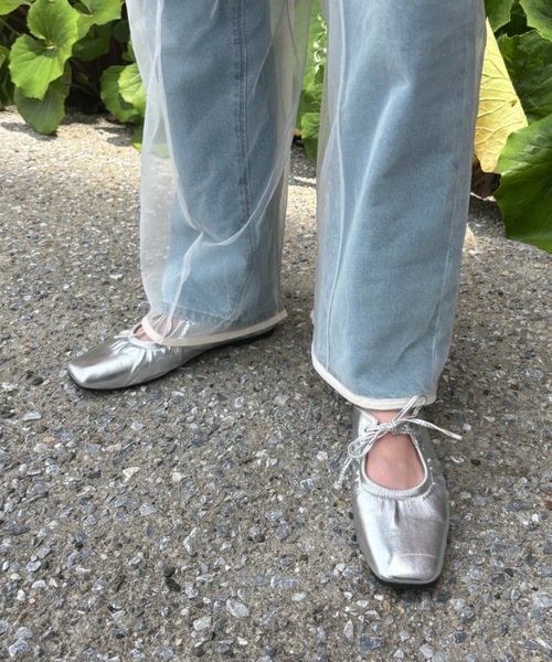Birthday room(バースデイルーム)の「リボンバレエシューズ / ribbon ballet shoes(パンプス・レディース・シルバー/ブラック・SMALL/MEDIUM/LARGE)」の14枚目の写真
