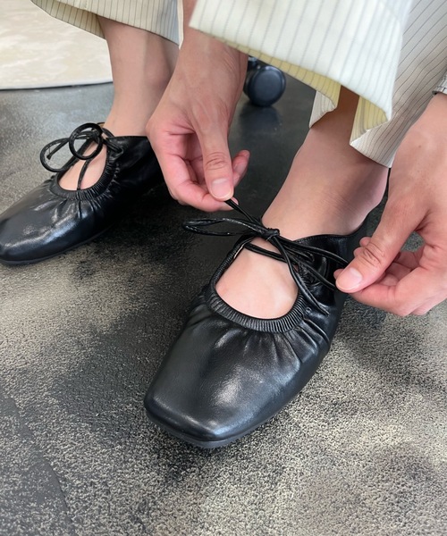 Birthday room(バースデイルーム)の「リボンバレエシューズ / ribbon ballet shoes(パンプス・レディース・シルバー/ブラック・SMALL/MEDIUM/LARGE)」の22枚目の写真