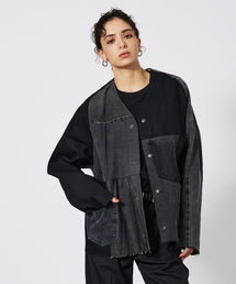 【THRIFTY LOOK/スリフティールック】LEVIS /リーバイス リメイクengineerd JACKET Black DENIM/エンジニアジャケット/ブラックデニム