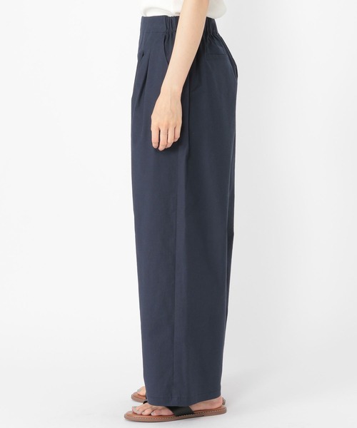 studio CLIP（スタディオクリップ）の「【接触冷感/ストレッチ】コットンリネンひんやりタックワイドパンツ[プチ・プラスサイズあり]（その他パンツ・レディース・ネイビー/モカ/イエロー・LARGE/MEDIUM/ﾌﾘｰ(L)/PF）」の7枚目の写真