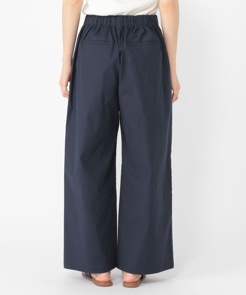 studio CLIP（スタディオクリップ）の「【接触冷感/ストレッチ】コットンリネンひんやりタックワイドパンツ[プチ・プラスサイズあり]（その他パンツ・レディース・ネイビー/モカ/イエロー・LARGE/MEDIUM/ﾌﾘｰ(L)/PF）」の6枚目の写真