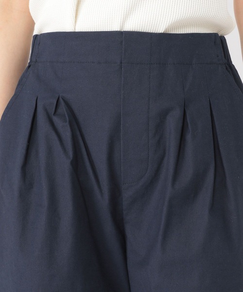 studio CLIP（スタディオクリップ）の「【接触冷感/ストレッチ】コットンリネンひんやりタックワイドパンツ[プチ・プラスサイズあり]（その他パンツ・レディース・ネイビー/モカ/イエロー・LARGE/MEDIUM/ﾌﾘｰ(L)/PF）」の5枚目の写真