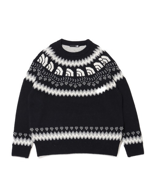 THE NORTH FACE(ザノースフェイス)の「THE NORTH FACE Half Dome Nordic Sweater / ザ・ノース・フェイス ハーフ ドーム ノルディック セーター(ニット/セーター・メンズ・オフホワイト/ネイビー/チャコール・M/L/XL)」の3枚目の写真