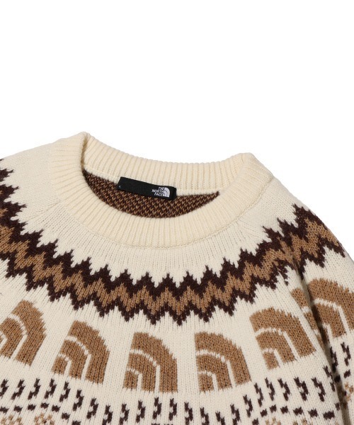 THE NORTH FACE(ザノースフェイス)の「THE NORTH FACE Half Dome Nordic Sweater / ザ・ノース・フェイス ハーフ ドーム ノルディック セーター(ニット/セーター・メンズ・オフホワイト/ネイビー/チャコール・M/L/XL)」の6枚目の写真