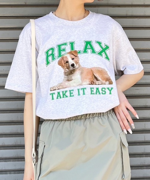 Revo.(レボ)の「spiritoso スピリトーゾ RELAX シートプリントTシャツ(Tシャツ/カットソー・レディース・ブラック/ホワイト/オートミール・L/M)」の3枚目の写真